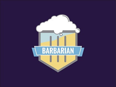Barbarian Bar - WP beer illustration logo shield