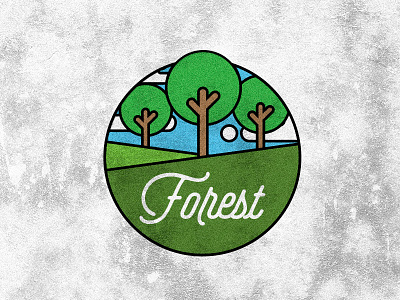 Forest Badge badge forest illustration outline