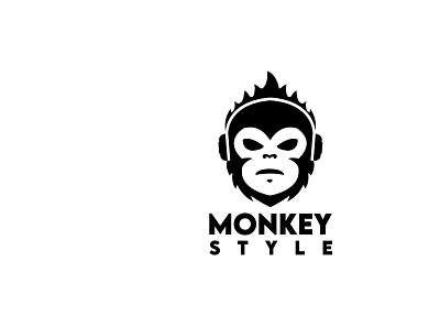 Monkey Style branding design dj logo illustrator logo logo design professional logo text logo vector