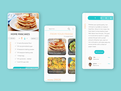 Zero waste mobile app app cookbook design mobile mobile app mobile ui ui