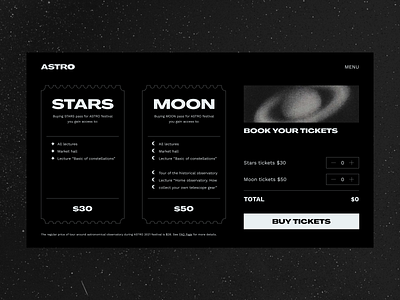 Buy tickets – redesign of Astro festival website buy tickets festival tickets purchase tickets redesign tickets website