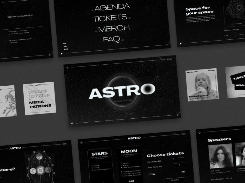 ASTRO Festival – Redesign astro astrology astronomy festival festval website interface landing page web design