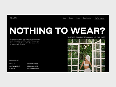 EYE4EARTH – Homepage eco clothing homepage landing ui