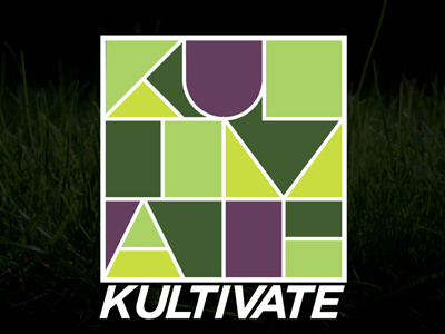 Kultivate brand geometry green identity logo nature organic purple sustainability system urban visual