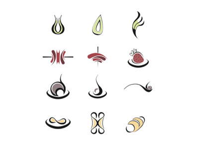 infoHORSD'OEUVRE Icon Set brand color content food icon identity info logo visual