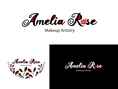 Rose Make up Logo rose rose flower rose logo rose logo design rose makeup roses