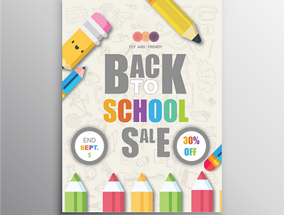 Back to School Sale Flyer Design back to school back to school flyer back to school sale