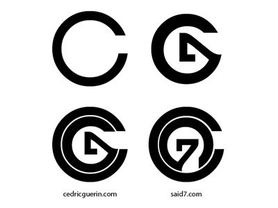 Cedric Guerin black and white branding portfolio simple