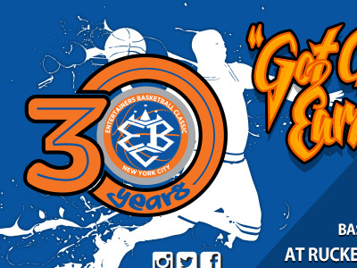 EBC 30th Aniversary basketball knicks logo streetball