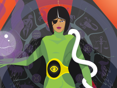 The Almanac Female characters illustration superhero superheroes