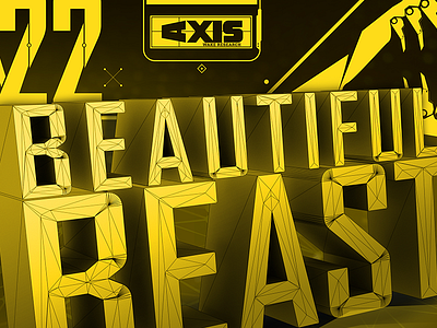 Beautiful Beast 3d futuristic interface tech typography uidesign