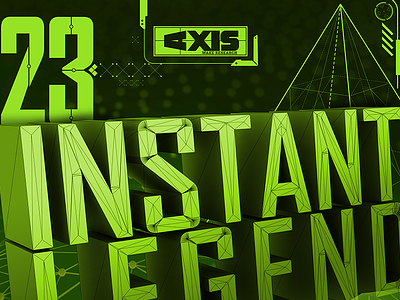 Instant Legend 3d futuristic interface tech typography uidesign