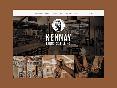 Kennay Farms Distilling branding design graphic design ty typography ui