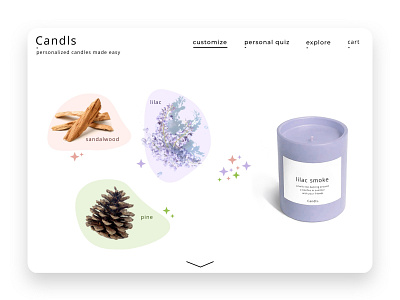 Daily UI 003 - Custom Candle Landing Page