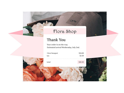 Daily UI 017 - Bouquet Email Receipt