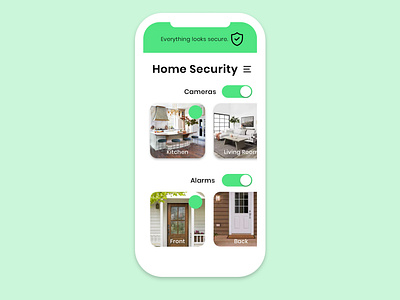 Daily UI 021 - Home Security Dashboard 100daysofui daily 100 challenge daily ui daily ui 021 daily ui 21 daily ui challenge dailyui dashboard design green home cameras home monitoring home monitoring dashboard home security home security dashboard security app ui uiux userexperience ux