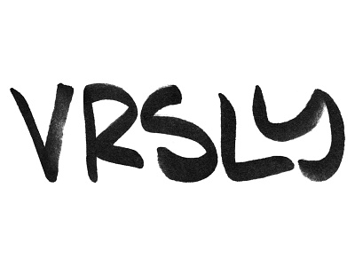 VRSLY handtype lettering logo