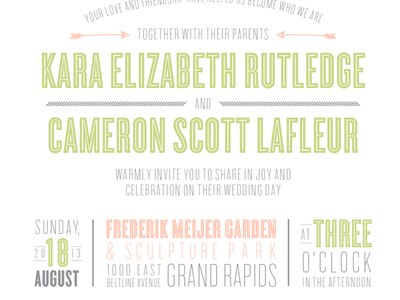 Modern Vintage Wedding Invite