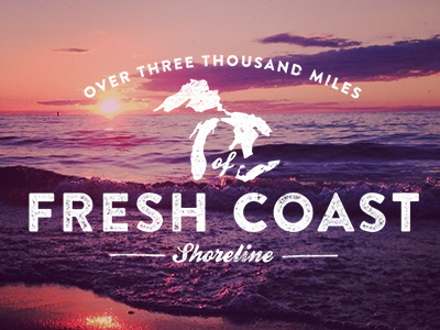 Fresh Coast Shoreline - Michigan design facts fresh coast michigan shirt typography