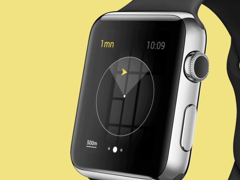 Taxi Animation map app animation gif taxi apple watch ui ux apple watch concept radar