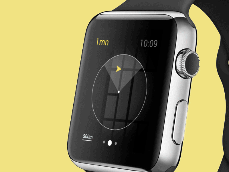 Taxi Animation animation app apple apple watch concept gif map radar taxi ui ux watch