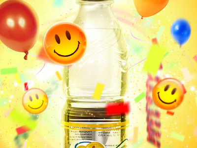 Happiness Bottle bottle happiness happy illustration yellow