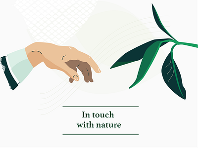 Touch ecologic ecology gesture hand human illustration michelangelo nature sustainable touch