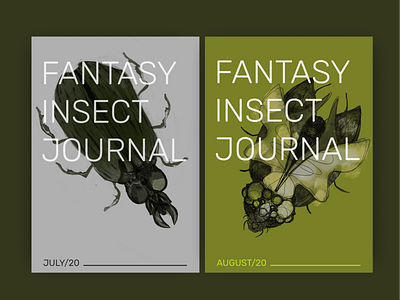 Fantasy Insect Journal bugs digital drawing digitalart fantasy illustration imagination insect insects journal magazine magazine cover nature print design procreate typography