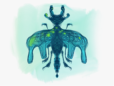 Turquoise insect