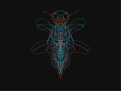 RGB insect abstract abstract art abstraction blue digitalart energy fast freelancer green illustration insect lineart red rgb sketch symmetry