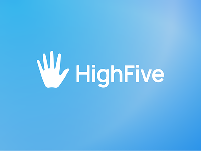 High Five Bionics Logo bionics blue branding gradient hand high five logo logo design branding logo desing logotype visual design visual identity