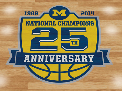 University of Michigan Basketball - 25th Anniversary 25th annniversary basketball michigan university