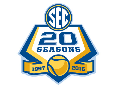 WIP - 20th Season SEC Softball 20 banner home plate season sec softball