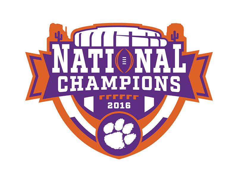 Clemson National Champs logo concept by James Kuty on Dribbble