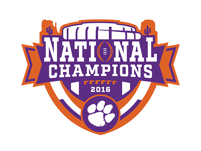 Clemson National Champs logo concept clemson football national champs paw tigers