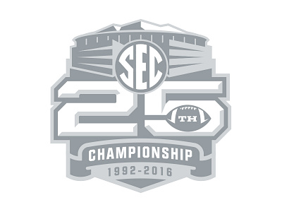 SEC 25th Football Championship Logo 25 football sec