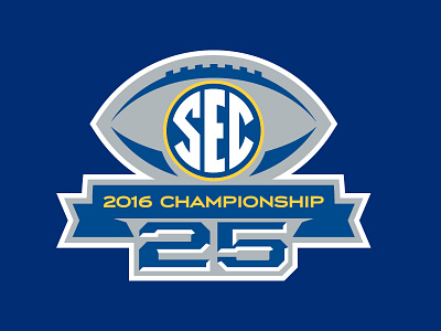 SEC 25th Football Championship Logo 25 championship football sec
