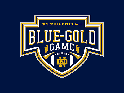 Notre Dame Blue Gold Game football game irish notre dame
