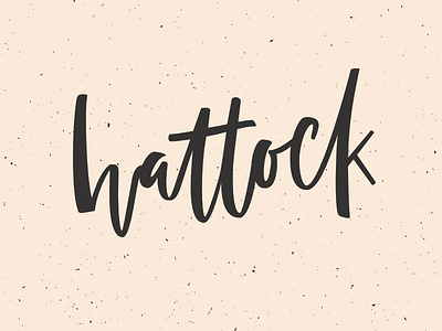 Hattock - calligraphy logotype