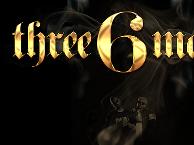 Smoke / Type Work gold old english rap type