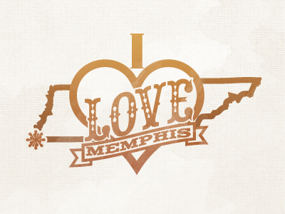 I Love Memphis Type brown texture type vintage