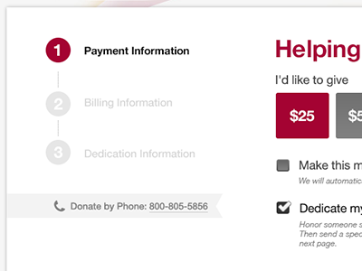Stepped Donation Experience donate form stepped ui
