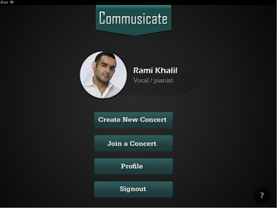 Commusicate iPad App app ipad ui ux