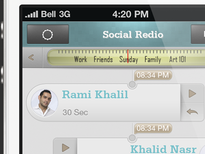 Social Redio Project app iphone radio ui