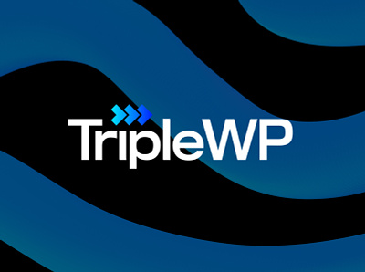 TripleWP logo 30 day logo challenge black blue branding gradient gradient logo illustration logo logodesign logotype photoshop speed wordpress