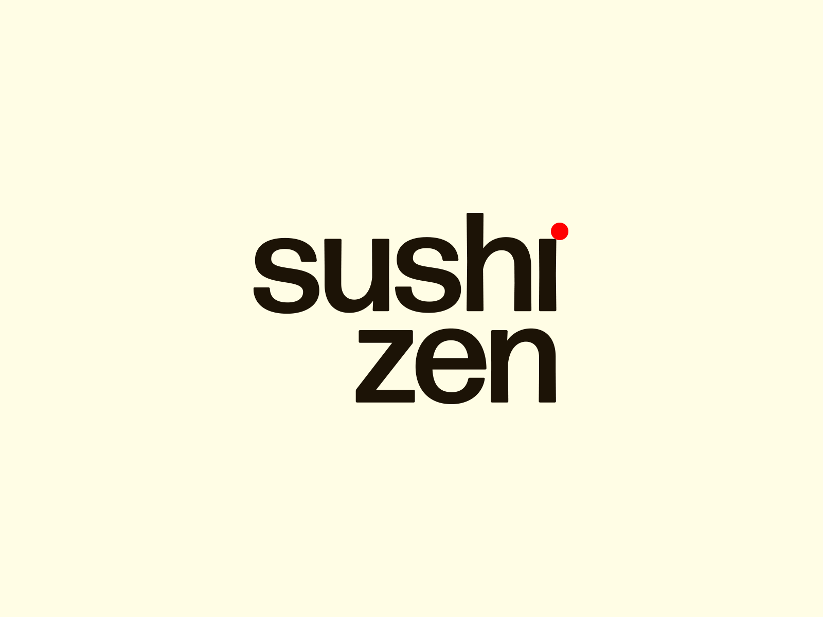 Sushi zen logo animation 30 day logo challenge animation black design food logo minimal restaurant simple sushi yellow