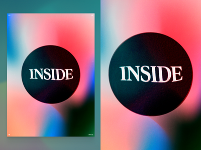 Inside poster black blue design gradient graphic design illustration inside mesh gradient photoshop poster sphere