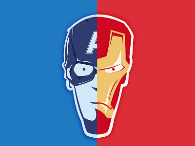 Captain America IronMan Profile captain america civil war iron man ironman marvel superhero