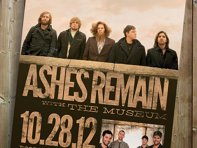 Ashes Remain Concert Poster christian christian rock concert grunge music poster