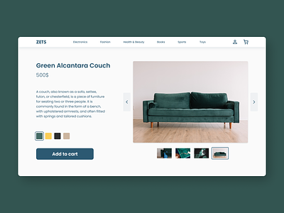 E-Commerce - Product Page design graphic design minimal typography ui ux web website